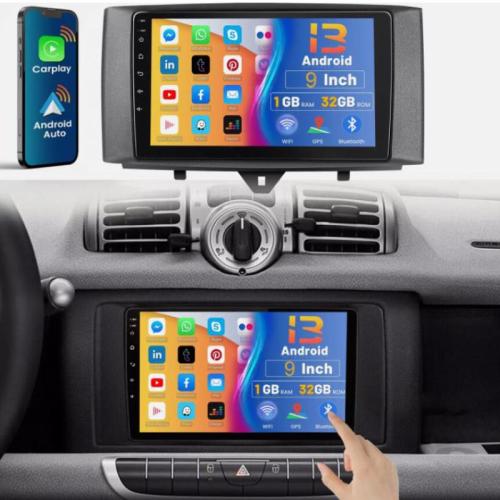 For Apple Carplay Car Stereo for Smart Fortwo 451 2011-2015 32GB Android13 GPS NAV BT