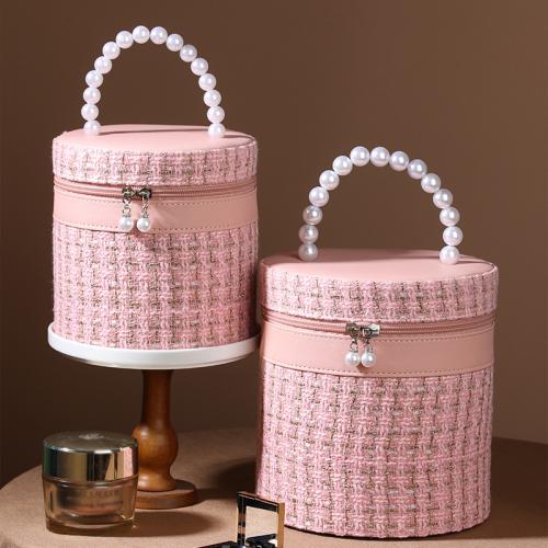 Bucket bag large capacity cosmetic case storage box with hand gift wedding portable