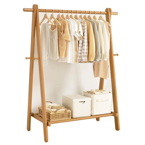 New Floor Coat Rack Foldable Balcony Simple Drying Rack Bedroom Hanger