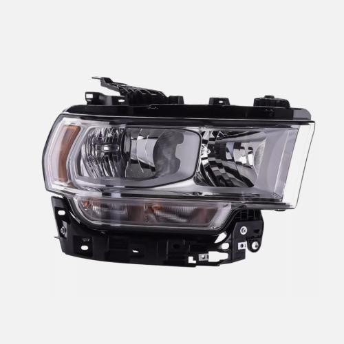 Headlight For 2019-2024 Ram 2500 With Bulb Chome Interior Left and Right Side