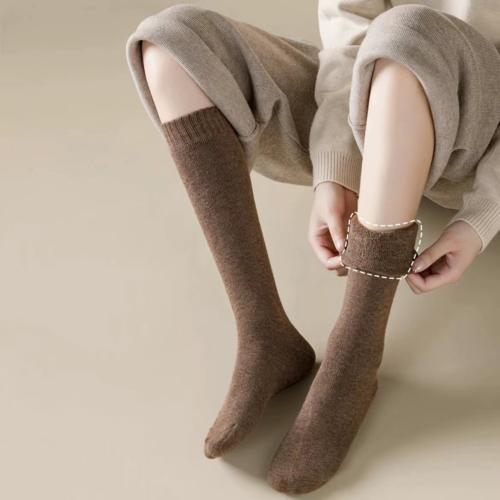 Polyester et coton Chaussettes de genou de femmes plus de couleurs pour le choix Beaucoup