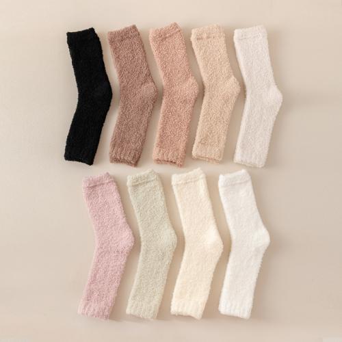 Coral Fleece Leggings fleece-lined Thickened Warm Sleep Cold-proof Stockings