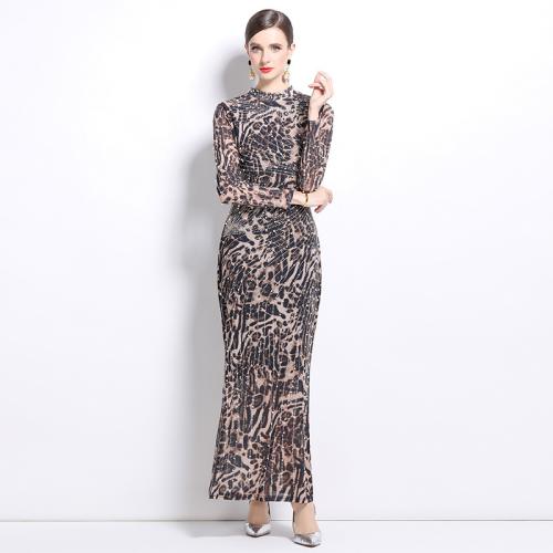 Polyester Waist-controlled & Soft Long Evening Dress see through look iron-on PC