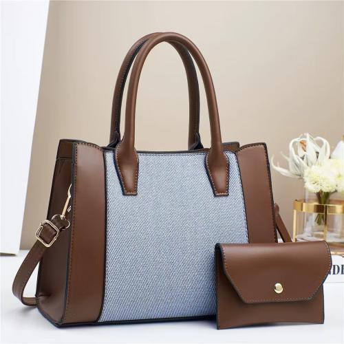 New Color Matching Bag Macaron Splicing Bag Set Fashion All-match Shoulder Bag Large Capacity Bag