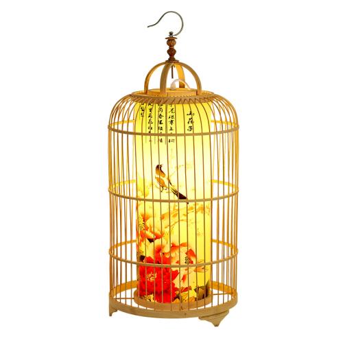 New Floor Lamp Living Room Creative Personality Decoration Bedroom Bamboo Bird Cage Lamp