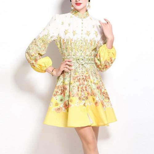 French Style Dress Fashionable Elegant Positioning Printed dress Exquisite Dress