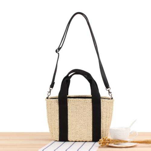 Paper Rope Easy Matching Woven Tote attached with hanging strap PC