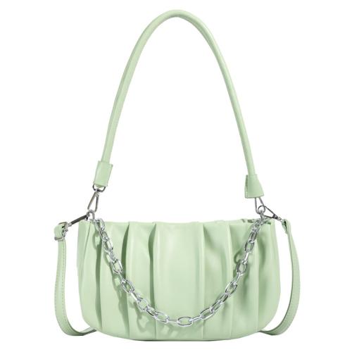 Simple Design Bag Women's New Fashionable Pleated Chain Underarm Bag Handbag