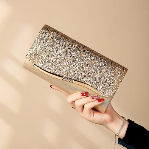 Fashion Luxury PU Sequin Clutch Bag Dinner Bag Dancing Party Bag