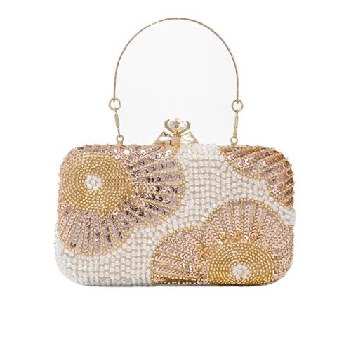 New Dinner Bag Flower Embellishment Small Bag Elegant Clutch Bag