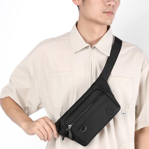 Fashionable Waterproof Waist Bag Men's Large Capacity Simple Bag Outdoor Travel Crossbody Bag Multifunctional