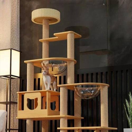 Cat nest cat tree integrated cat scratch board cat climbing frame high fiber cat jumping platform