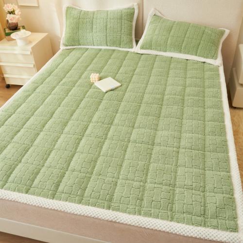 Milk Velvet Bed Cover Single Winter Warm fleece-lined Thickened Non-slip Bed Sheet