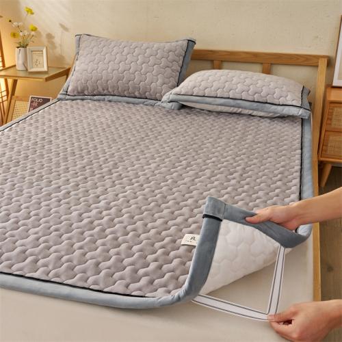 Milk Velvet Mattress Home Bedroom Single Mat Winter Bedding Bottom Protective Cover