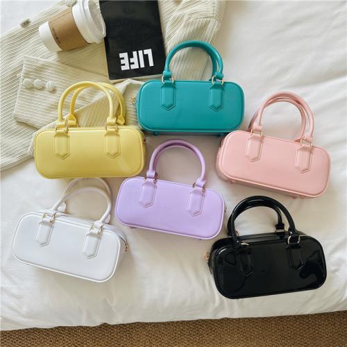 New PVC plastic candy color pillow bag crossbody portable fashion large capacity bag