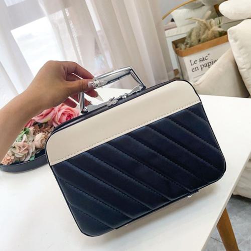 Women's embroidery thread contrast color bag stitching handbag makeup storage bag