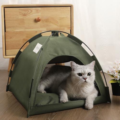 Summer Cooling Mat Outdoor Pet Nest Tent Breathable Foldable Solid Color Simple Pet Cage