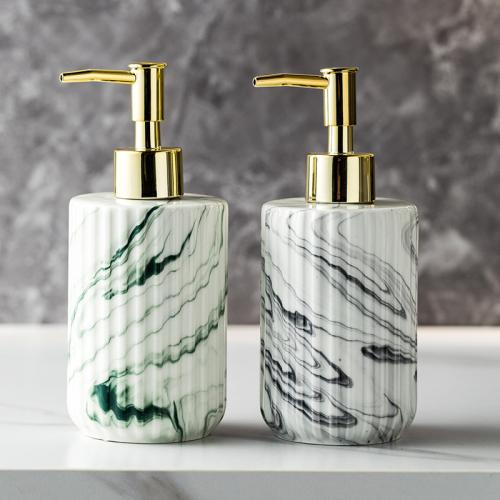 Marble Pattern Ceramic Press Bottle Hand Soap Shampoo Body Soap Lotion Bottle