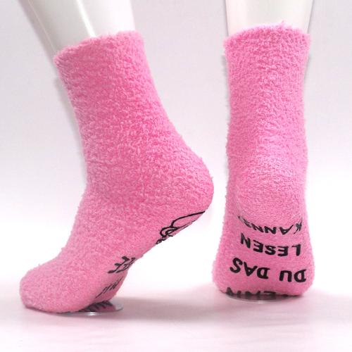 Polyester Vrouwen Enkel Sock Afgedrukt Brief Roze : Paar