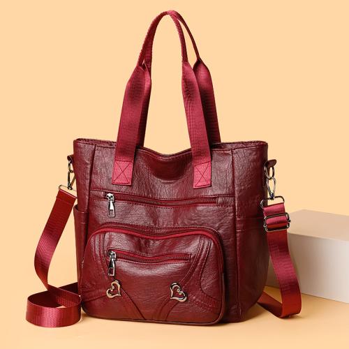 Retro Multi-layer Women's Bag New Arrival Fashionable All-match Soft Leather Tote Bag Casual Crossbody Bag