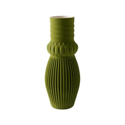 Ceramic Asymmetrical Stripes Vase Living Room Desktop Coffee Table Flower Vase