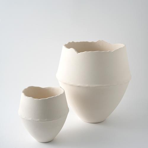 Modern New Simple Ceramic Plain White Vase Flower Desktop Decoration Ceramic Jar Ornaments