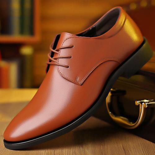 Microfiber PU Synthetic Leather & Rubber Men Dress Shoes hardwearing  & breathable Solid Pair