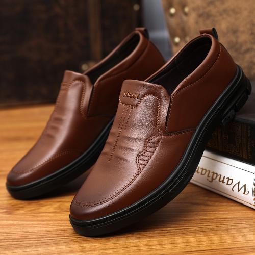 Rubber & PU Leather Men Casual Shoes hardwearing & breathable Plastic Injection Solid KG