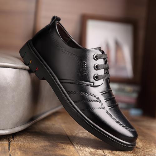 Plastic Cement & PU Leather Men Dress Shoes hardwearing & breathable Solid Pair