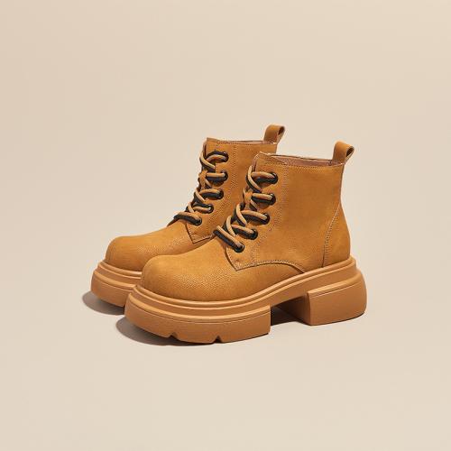 Thick-soled Height-increasing Martin Boots Women's New All-match British Style Boots All-match