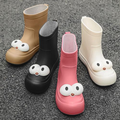 New Women's Rain Boots Fashion Short Tube Short Tube Rain Boots Outdoor Low Non-slip