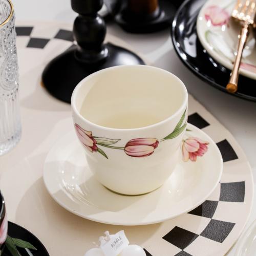 Tulip Ceramic Cup Household Coffee Cup Water Cup Creative Gourd Tea Cup French Flower Cup