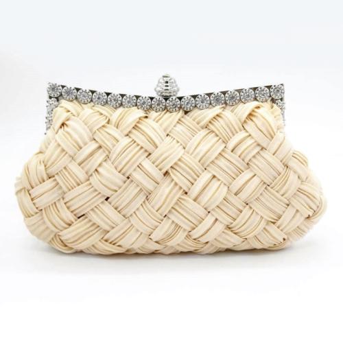 Polyester Easy Matching Clutch Bag with chain & with rhinestone PC