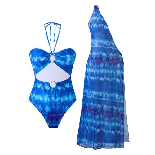 Polyester Monokini, Blau,  Festgelegt