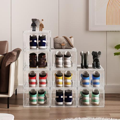 PP Folding Shoe Box Combination Side Opening and Positive Opening Flip Shoe Cabinet