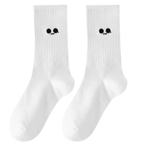 Poliéster y algodón Calcetines para mujeres, blanco, 5Pares/Bolso,  Bolso