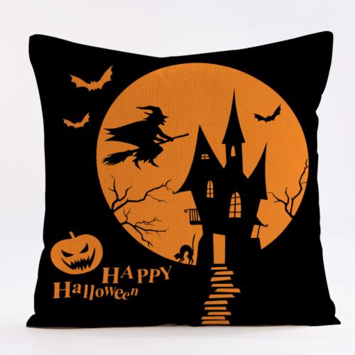 Halloween Funny Pillow Case Amazon Home Living Room Sofa Cushion Printed Linen Fun Pillow Case