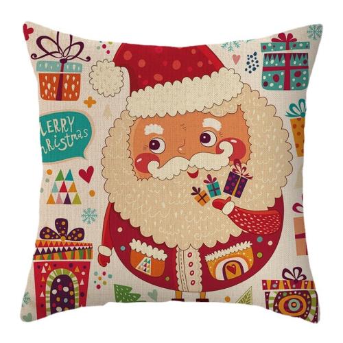 Linen Soft Pillow Case christmas design printed PC