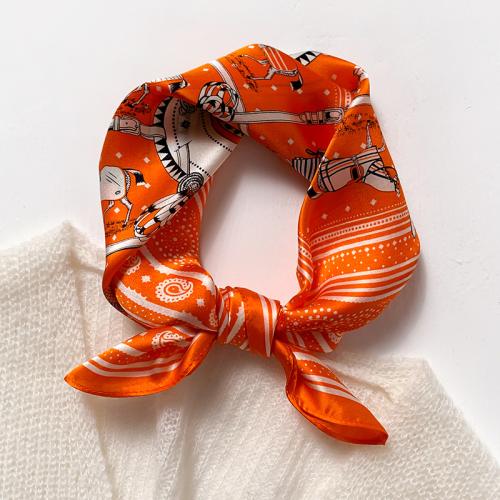 Retro Silk Small Square Scarf Women's Fashion Stylish Scarf Decorative Scarf Silk Scarf