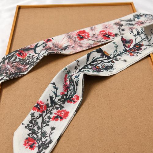 Silk Silk scarf women's summer decorative neck protection sunscreen small scarf versatile silk scarf