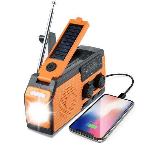 New Emergency multifunctional Radio solar power with reading light hand-cranking power