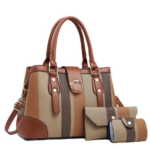 Retro Multi-piece Bag Large Capacity Fashion Woven Material New Style Bag Elegant Handbag