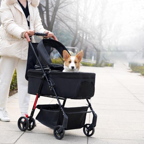 Pet Trolley Dog Cat Trolley Going Out Small Pet Dog Trolley Lightweight Separable Foldable Trolley