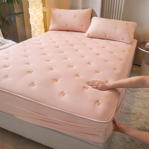 New Maternal and Infant Grade Cotton Bed Cover Soybean Fiber Embroidered Mattress Bed Cover