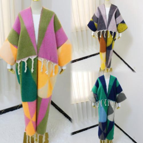 New geometric color matching robe double-sided printed scarf ethnic style shawl