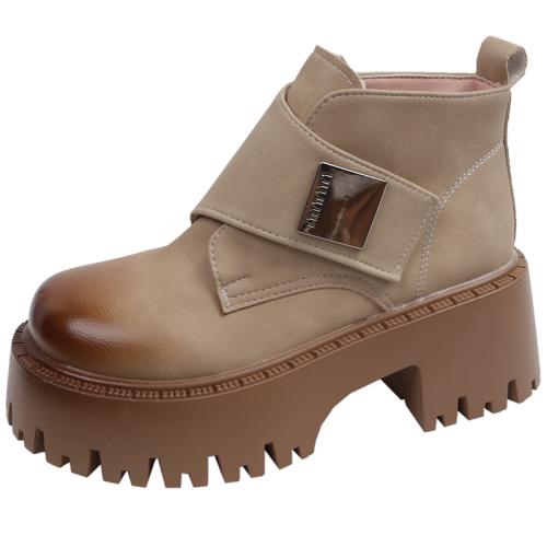 British Style Thick Heel Thick Bottom Martin Boots Women's New Slimming Boots