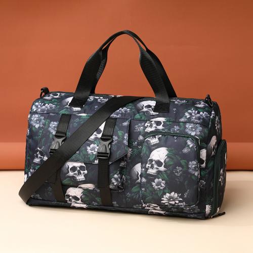 New Tote Bag Skull Print Women's Travel Shoulder Bag Simple Lightweight Large Capacity Casual Bag