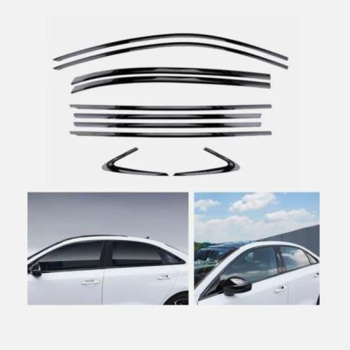 Cover trim For 2015-2020 Audi A3 S3 Sedan Stainless Black Car Window Trim Strip