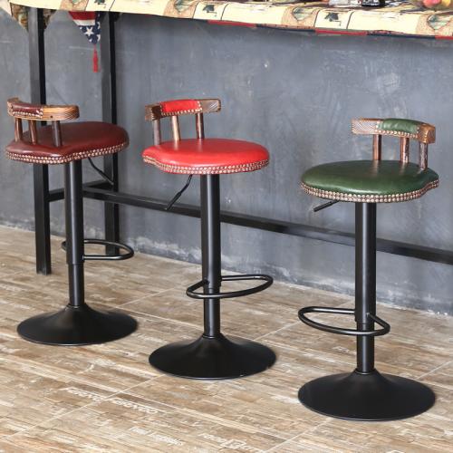 Bar Chair Lifting Solid Wood High Stool Modern Simple Bar Chair Rotating Chair