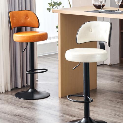 Bar stool lifting rotating backrest stool modern simple light luxury home high stool